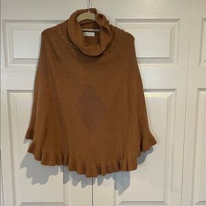 Jon & Anna Tan Cowl Neck Sweater cape